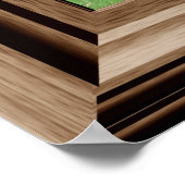 リアルな芝生の木フェイクウィンドウシーンポスター ポスター (角)