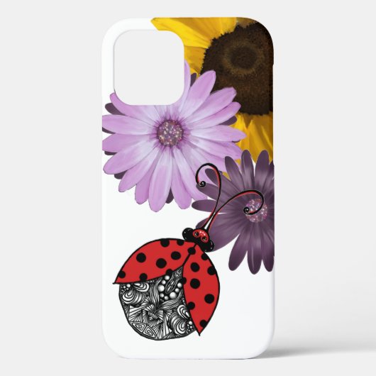 リアルな花で絡まったラディバグ Case-Mate iPhoneケース (裏面)