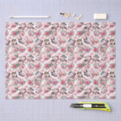 リアルな花のピンクのフィリグリー・ティッシュペーパー 薄葉紙 (クラフト)