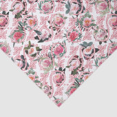 リアルな花柄ピンクの飾り紙 薄葉紙 (詳細)