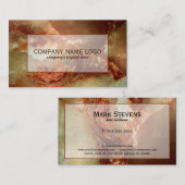 リアルな茶色のフェイク大理石模様2 名刺 (正面/裏面)