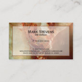 リアルな茶色のフェイク大理石模様2 名刺 (裏面)