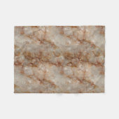 リアルな茶色フェイクの大理石模様 フリースブランケット (正面(横))