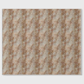 リアルな茶色フェイクの大理石模様 ラッピングペーパー (フラット)