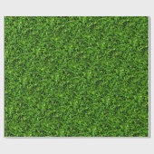 リアルな草写真テクスチャおもしろい明るい緑 ラッピングペーパー (フラット)