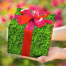 リアルな草写真テクスチャおもしろい明るい緑 ラッピングペーパー