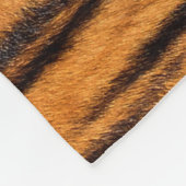 リアルな虎の肌のテクスチャ。 フリースブランケット (角)