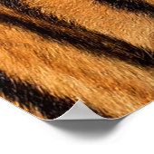 リアルな虎の肌のテクスチャ。 ポスター (角)