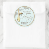 リアルな蜂の巣蜂蜜ドリップラベル ラウンドシール (バッグ)