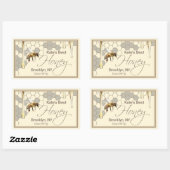 リアルな蜂ハニカムハニチドリップ長方形ラベル 長方形シール (シート)