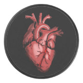 リアルな解剖学的ハート画像 アイスホッケーパック (正面)