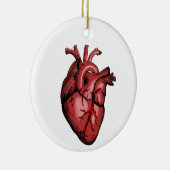 リアルな解剖学的ハート画像 セラミックオーナメント (右)