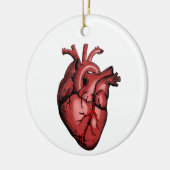 リアルな解剖学的ハート画像 セラミックオーナメント (左)