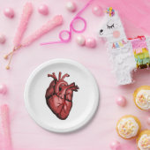 リアルな解剖学的ハート画像 ペーパープレート (パーティー)