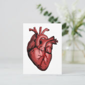 リアルな解剖学的ハート画像 ポストカード (スタンド正面)