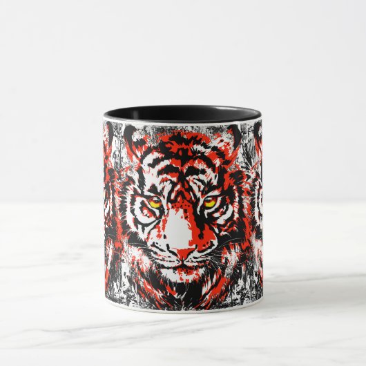 リアルな赤いタイガーマグ – タイガーコーヒーカップ マグカップ (中央)