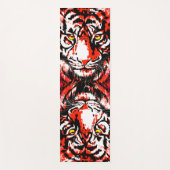 リアルな赤いタイガーヨガマット – 野生生物大きな猫 ヨガマット (正面)