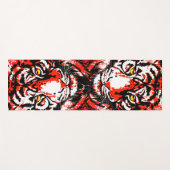 リアルな赤いタイガーヨガマット – 野生生物大きな猫 ヨガマット (正面(横))