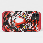 リアルな赤い虎の頭 Case-Mate iPhoneケース (裏面(横))