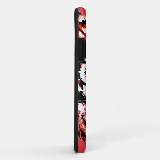 リアルな赤い虎の頭 Case-Mate iPhoneケース (裏面/右)