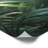 リアルな轟音ヒョウ野生動物イラストレーション ポスター (角)