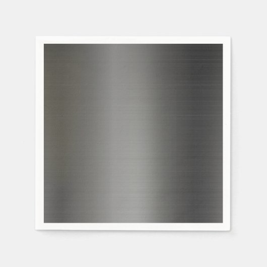 リアルな銀色のメタリックな質感 スタンダードカクテルナプキン (正面)