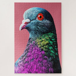 リアルな鳩の肖像画: 華麗なる鳩のマジェスティ ジグソーパズル