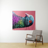 リアルな鳩の肖像画: 華麗なる鳩のマジェスティ タペストリー (インサイチュ(横))