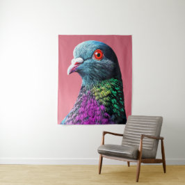 リアルな鳩の肖像画: 華麗なる鳩のマジェスティ タペストリー