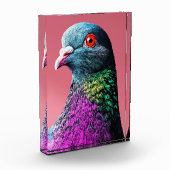 リアルな鳩の肖像画: 華麗なる鳩のマジェスティ フォトブロック (左)