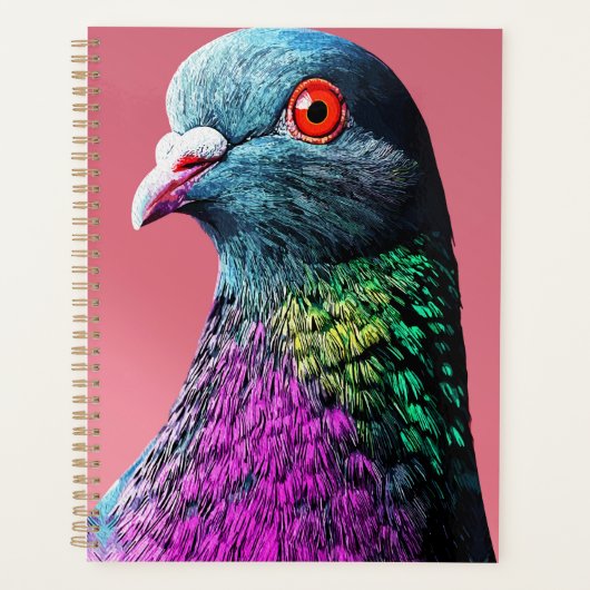 リアルな鳩の肖像画: 華麗なる鳩のマジェスティ プランナー手帳 (正面)
