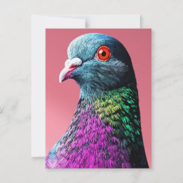 リアルな鳩の肖像画: 華麗なる鳩のマジェスティ ポストカード