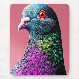 リアルな鳩の肖像画: 華麗なる鳩のマジェスティ マウスパッド