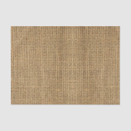 リアルな麻袋のテクスチャ シンプルなラスティック ライトブラウン 薄葉紙 (正面)