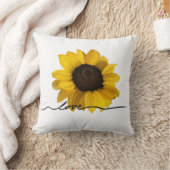リアルな黄色のひまわり絵画の花 クッション (ブランケット)