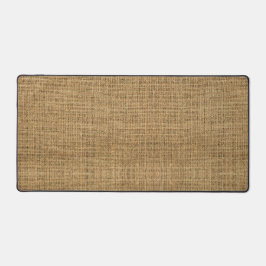リアルなBurlapテクスチャシンプル素朴ブラウンタン デスクマット