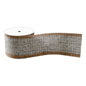 リアルなBurlapテクスチャーシンプルシックタ素朴ーペ グログランリボン (リール)