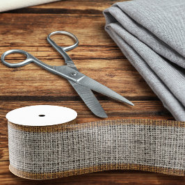 リアルなBurlapテクスチャーシンプルシックタ素朴ーペ グログランリボン