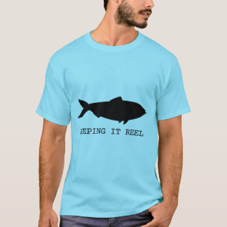 リアルに生きる、黒い魚 Tシャツ