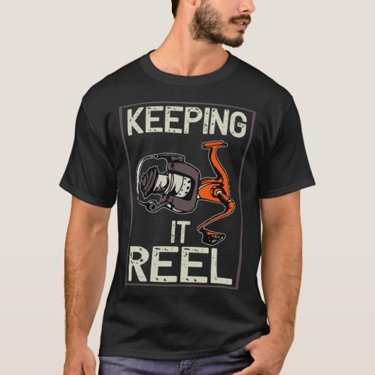 リアルに釣りをする Tシャツ (正面)