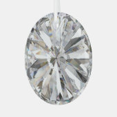 リアルひし形： 3Dクローズアップ ガラスオーナメント (正面左)