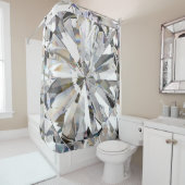 リアルひし形: 3Dクローズアップ シャワーカーテン (インサイチュ)