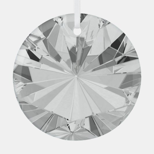 リアルひし形： 3Dテクスチャのクローズアップ ガラスオーナメント (正面)