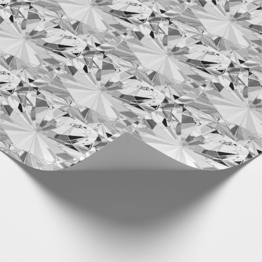 リアルひし形: 3Dテクスチャのクローズアップ ラッピングペーパー (角)