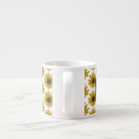 リアルひまわり3Dパターンモノグラム エスプレッソカップ (裏面)