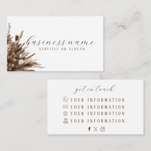 リアルぼほフラワー名刺 名刺 (正面/裏面)