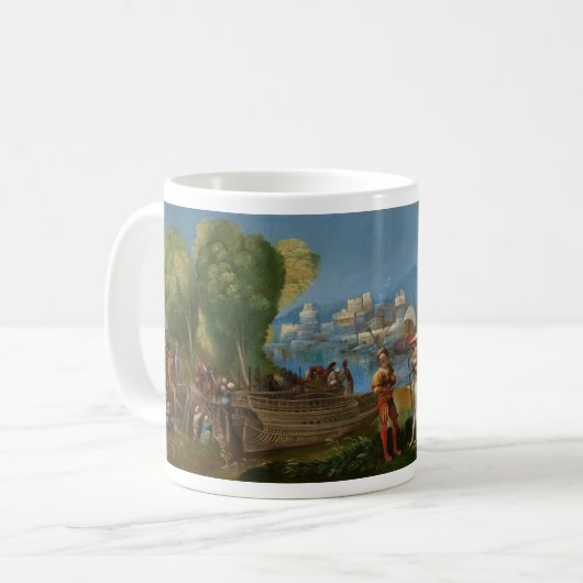リアルアート コーヒーカップ、トロイア人、Dosso Dossi コーヒーマグカップ (正面左)