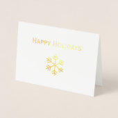 リアルエステート箔押しクリスマスホリデーロゴ ユニーク 箔カード (正面)