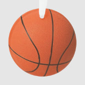 リアルカッコいいバスケットボール名前をカスタムすると番号 オーナメント (正面)