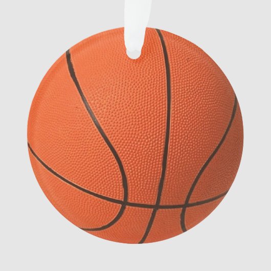 リアルカッコいいバスケットボール名前をカスタムすると番号 オーナメント (正面)